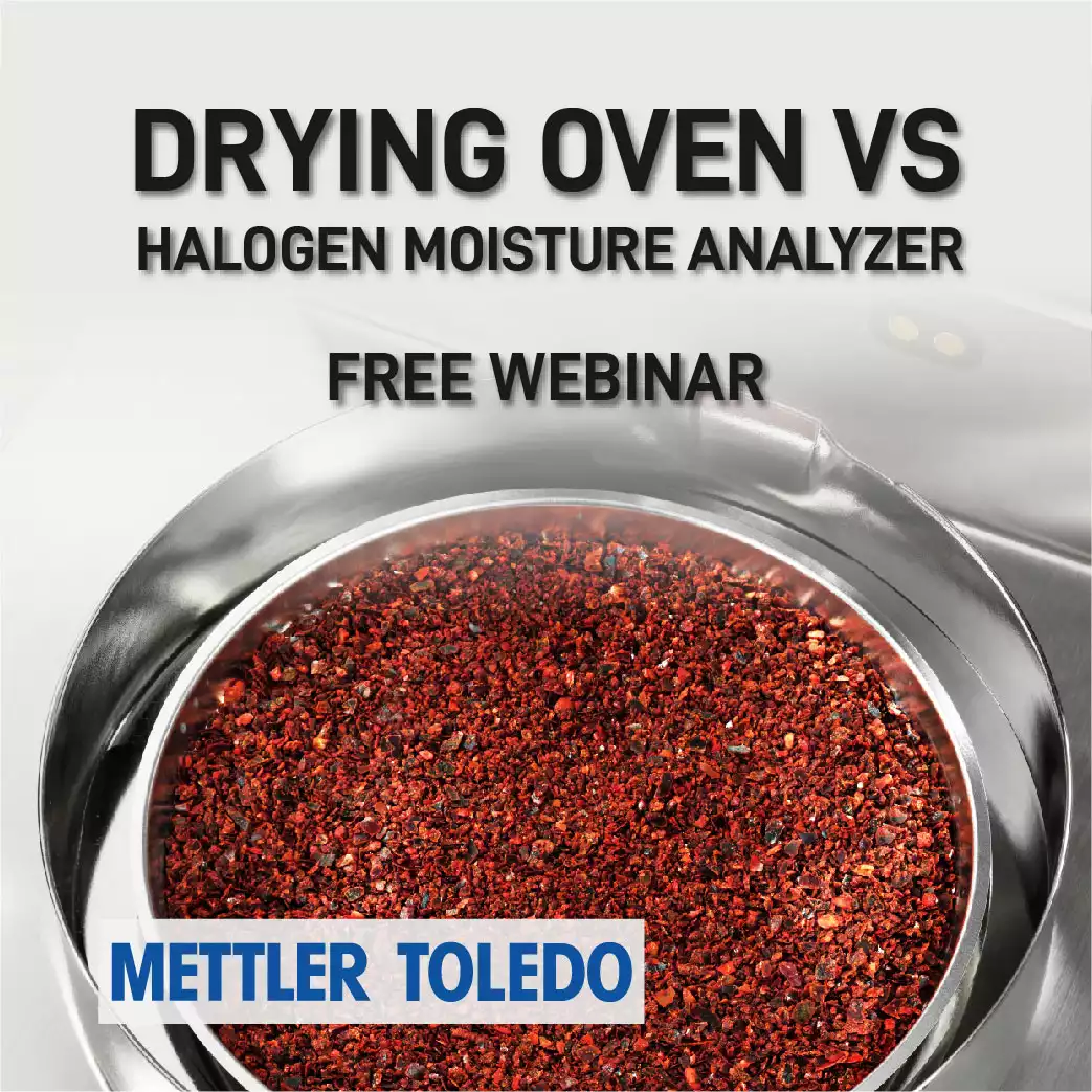 Drying Oven Vs Halogen Moisture Analyzer Webinar by METTLER TOLEDO